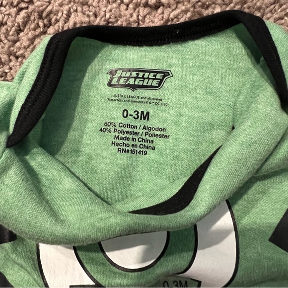NWT DC Comic Superhero Onsies Baby Newborn Size 0-3 Flash Aquaman Green Lantern - Picture 9 of 9